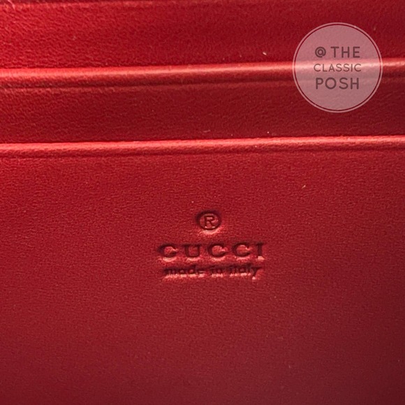 ❌SOL❌ NEW Gucci Marmont WOC Chain Wallet Red Leather Bag - Picture 10 of 11
